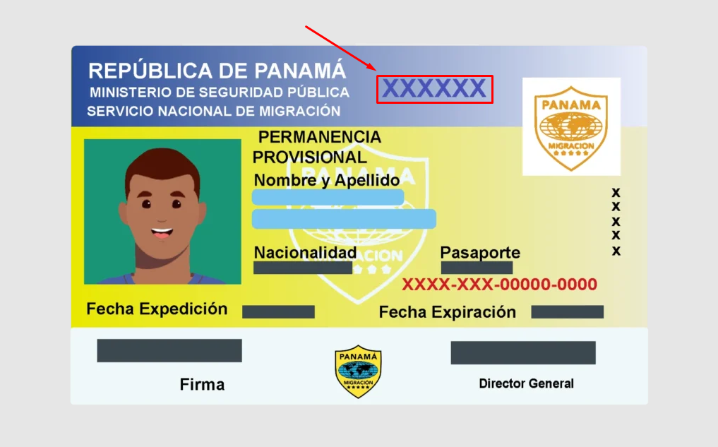 Ejemplo del número de filiación